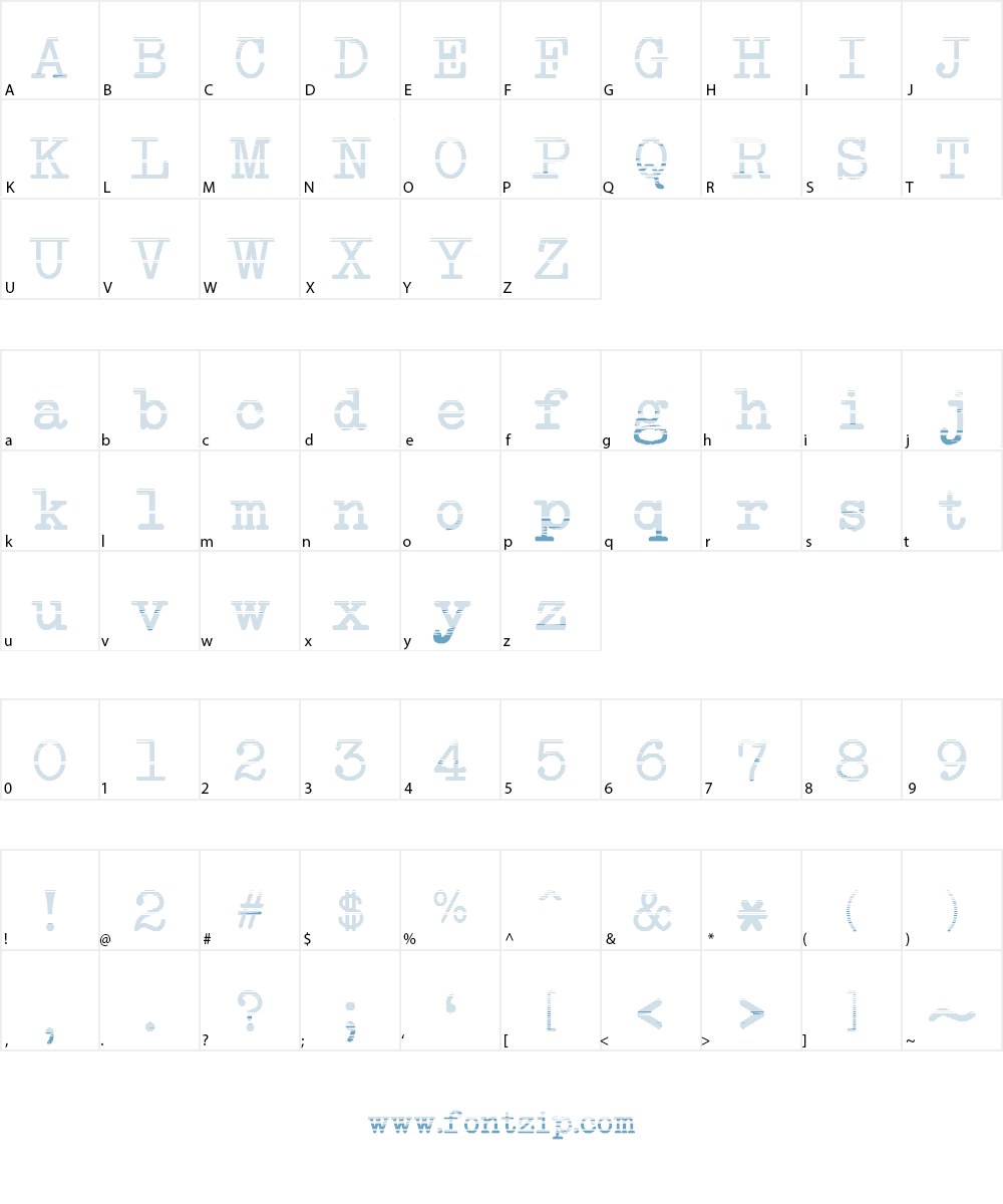 NeoBulletin Gradient Font Character